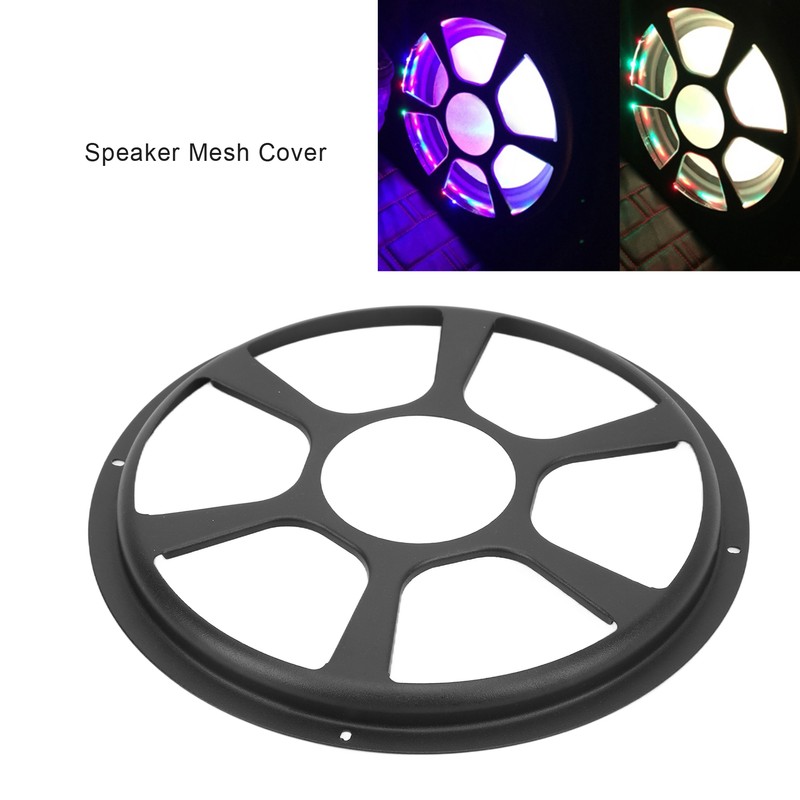 12in Car Speaker Protective Mesh Cover Grille Carbon Black Universal