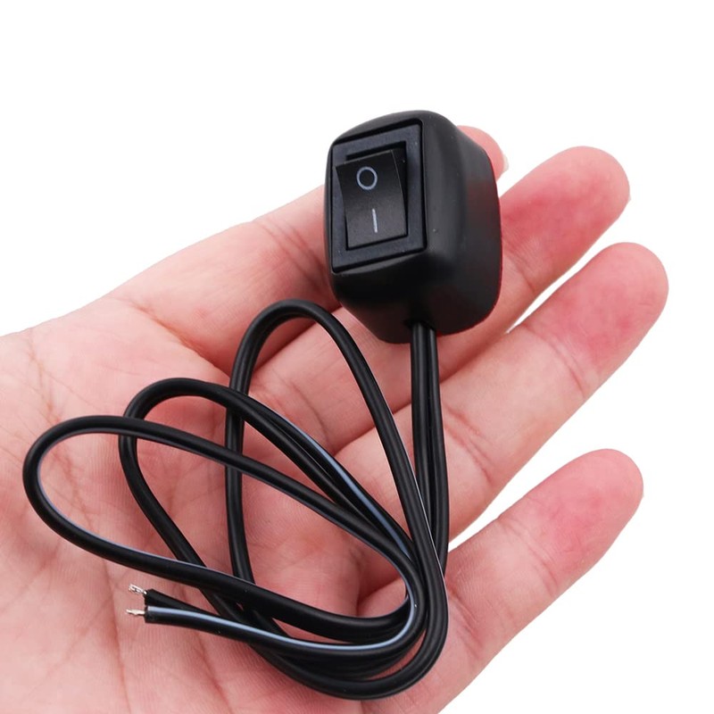 Tiardey DC 10A 12V Paste Type Toggle Switch, Black, Auto