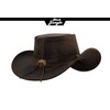 Black Jungle Yukon Leather Western Hat Australia Cowboy Hat, brown