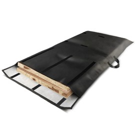 ROSROSE Table Leaf Storage Bag Padded 1 Pack, Waterproof Heavy Duty Dining Table Leaf Bag w/Adjustable Closure, Extra Thick Flannel Backing Table Leaf Cover Storage, Fit 48 x 24in Leaves, Black