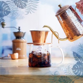 Kalita Kalita Copper Coffee Pot, 20.3 fl oz (600 ml), Nozzle, Direct Flame, Made in Japan, Cu Kettle 600 #52260 Drip Pot, Kettle, Coffee Maker, Yakan, Server, Barley Tea, White Water, Retro, Cute