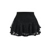 Verdusa Women's Plus Size Floral Lace Mini Skirts High Waist