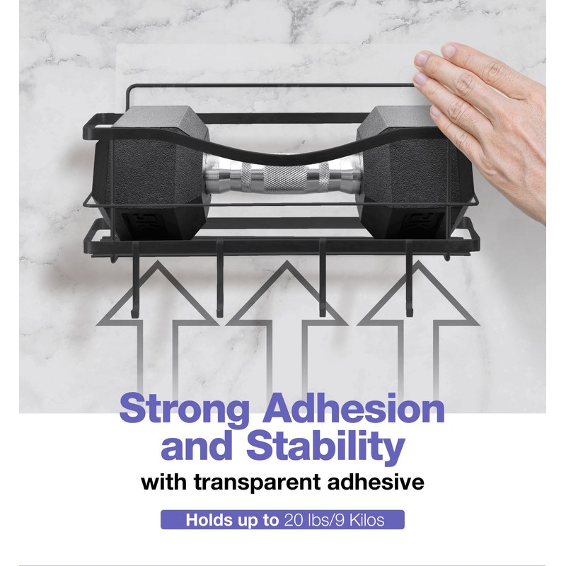 KINCMAX Premium Shower Caddy, Self Adhesive Shower Organizer w/ 4