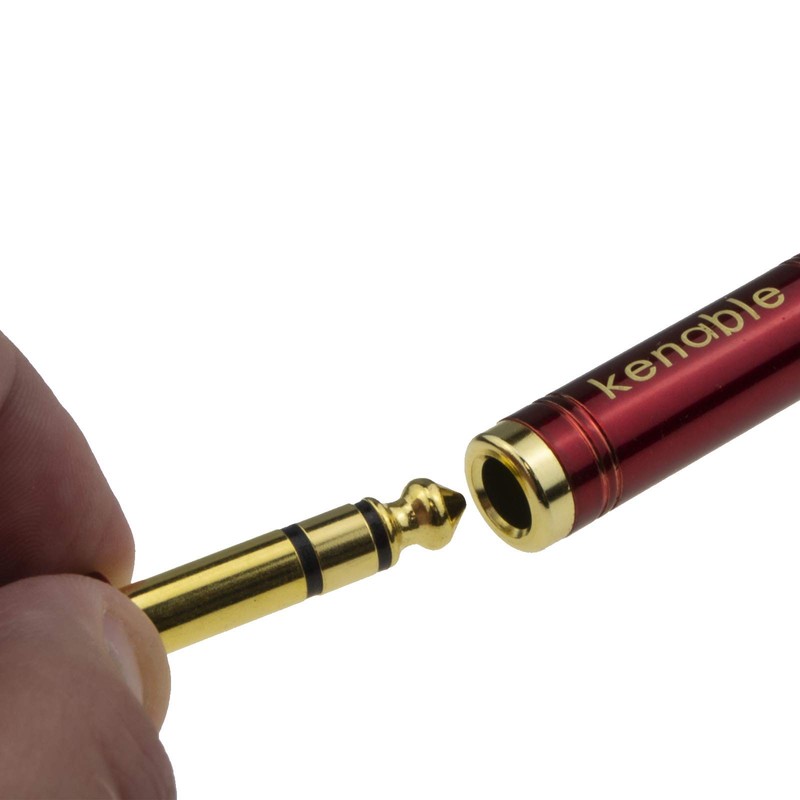 kenable PRO Metal 3.5mm Stereo Jack Plug to 6.35mm Jack