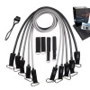 11 PCS Resistance Band Set Yoga Pilates Abs Exercise Fitness