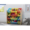 Delta Children Kids Toy Storage Organizer with 12 Plastic Bins