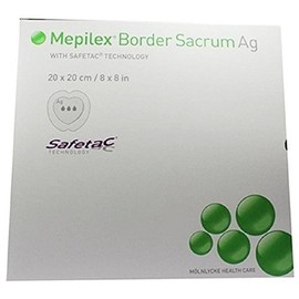 Mepilex Border Sacrum AG Square Foam Dressing, 20 x 20 cm