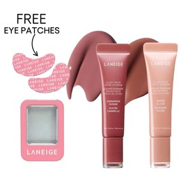 Laneige Glaze Craze Duo, Tinted Lip Serum Bundles, Lip Care, Moisturizing:_Cinnamon Sugar + Sugar Glaze GC