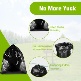 50 Pack Portable Toilet Bags, 8 Gallon Camping Toilet Bags, Toilet Waste Bags, Leak-Proof Potty Liners Trash Bags for Outdoor Camping Toilet Bucket,Traveling, RV Trip