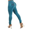 Moda Xpress Womens Juniors Butt Lifting Mid Rise Stretchy Teal