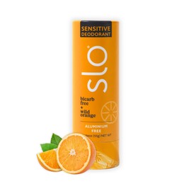Slo | Sensitive Skin Natural Deodorant - All Natural Ingredients, Vegan & Cruelty Free, Paper Packaging | Bicarb Free + Wild Orange, (1.94oz/55g)