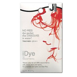 Jacquard iDya True Red Fabric Dye for Natural Fibre Textiles 14g No Mess Packet