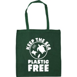 Hippowarehouse Keep the sea plastic free Tote Shopping Gym Beach Bag 42cm x38cm, 10 litres