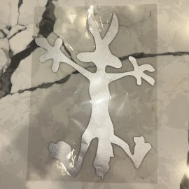 Bumper Wile E Coyote Hitting DECAL Splat Wiley Bumper Sticker