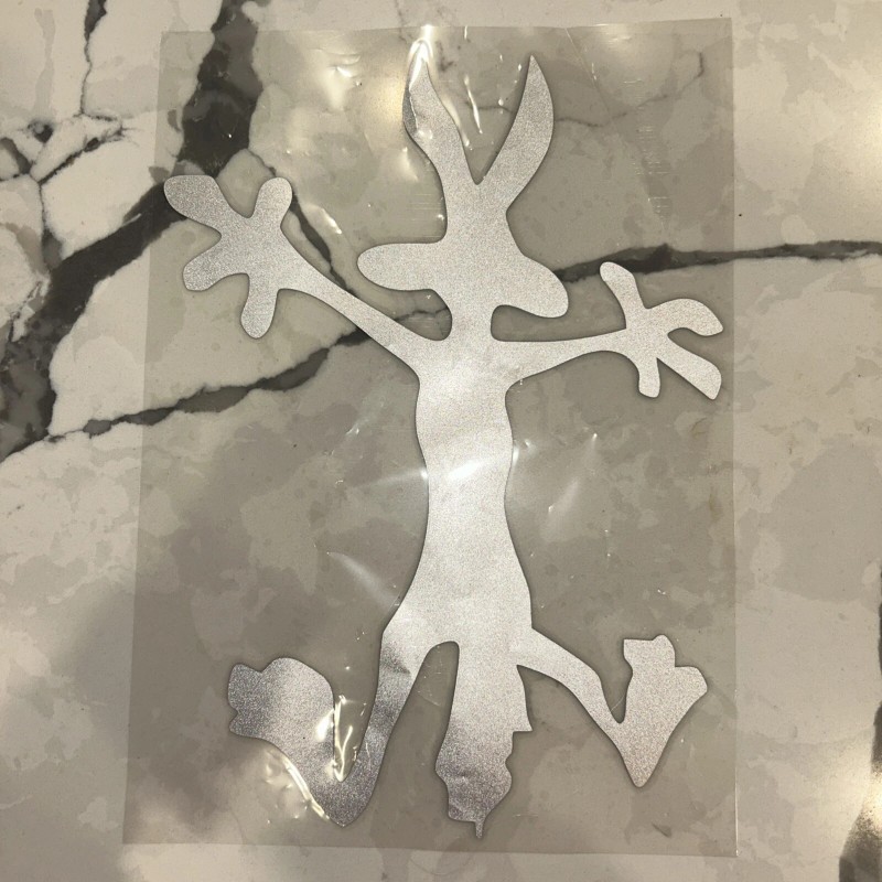 Bumper Wile E Coyote Hitting DECAL Splat Wiley Bumper Sticker