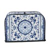 Waterproof Toaster Cover 2 Slice Wide Slot Blue White figure