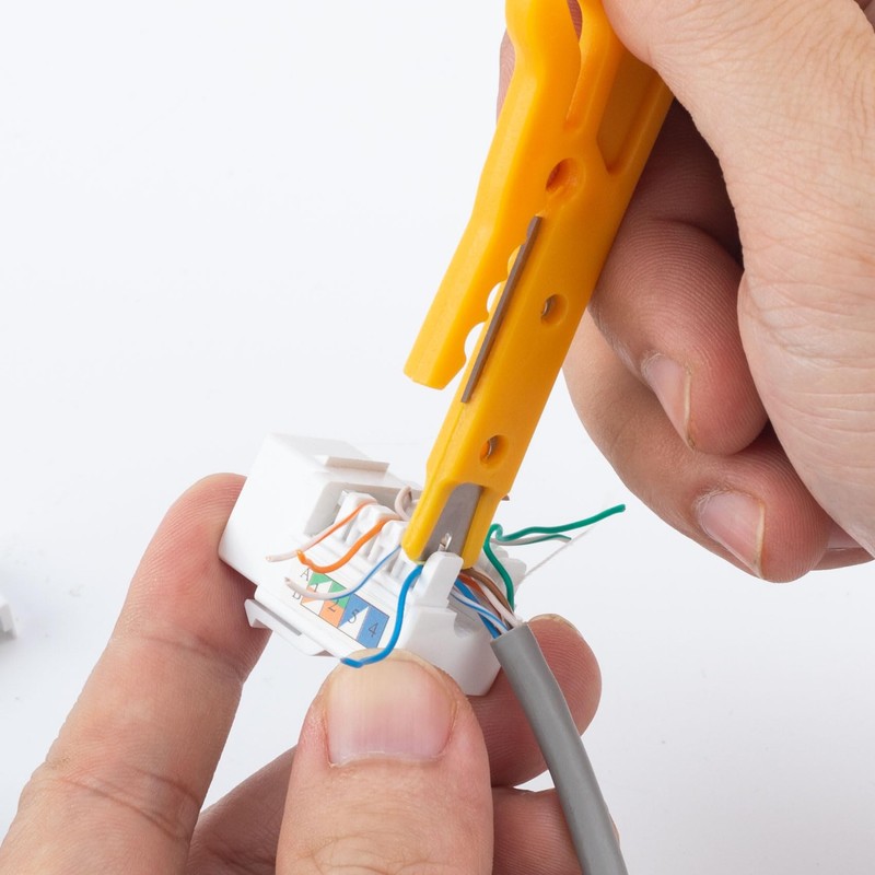 Pndeyo 10pcs Mini Wire Stripper with Secure Finger Loop, Small