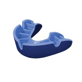 OPRO Silver Level Mouth Guard | Gum Shield for Rugby, Hockey and Other Contact Sports (Adult, Blue)