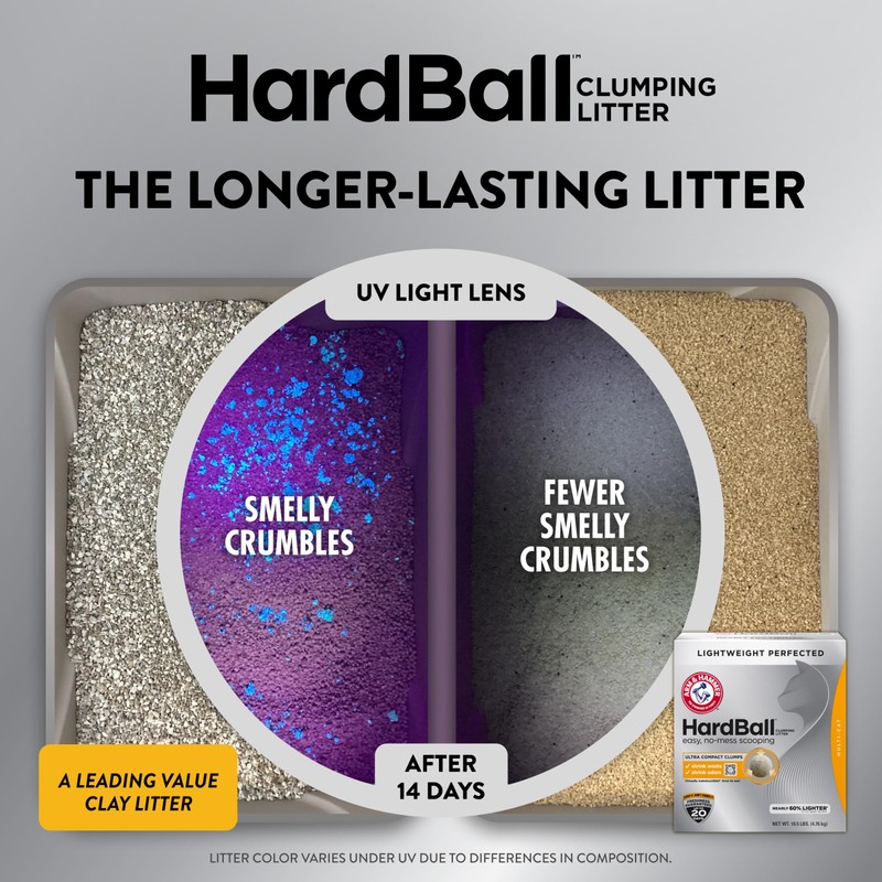 ARM & Hammer Hardball Clumping Cat Litter, Garden Bloom, 14.5