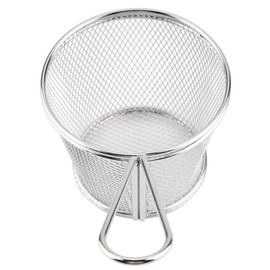 Acouto Mini Stainless Steel Chips Deep Fry Baskets Food Presentation Strainer Potato Cooking Tool Deep Fryer Baskets Only Fry Daddy Basket for Pot with Cooking French Fries Round Compatib