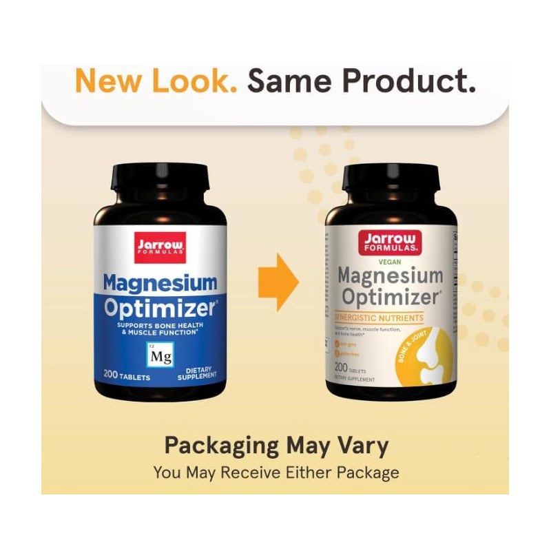 Jarrow's Magnesium Optimizer & Vitamin B6 200 Vegan Tablets