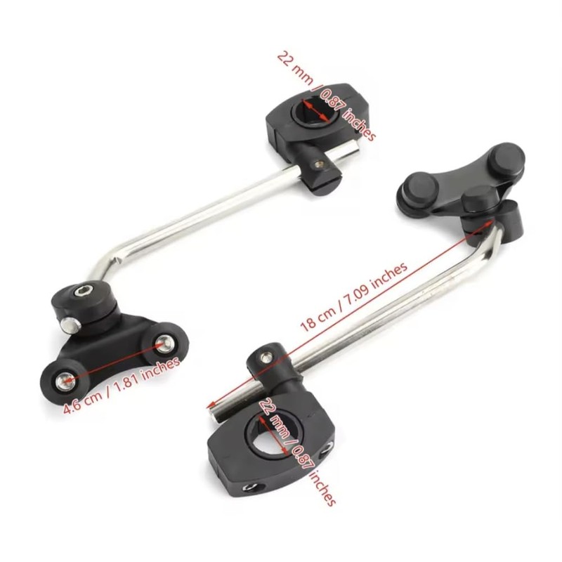 Universal Motorcycle Windshield Mounting Kit 7/8" 22mm / 1" 25mm