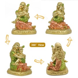 Hindu God Yasoda Krishna Statue - Indian Pooja Yashoda Baby Krishna Figurine Indian God Lord Home Office Temple Mandir Puja Murti Item Golu Doll Diwali Gift Inida Spiritual Prayer