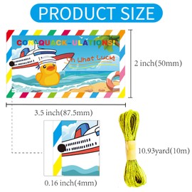 CREATCABIN 50 Pcs You've Been Ducked Cruising Duck Tag Cruise Duck Tags Double Side Navy Hat DIY Jeep Duck Card with Hole and Twine for Jeeps Car Decor Lucky Pass on 3.5x2 Inch-Con Quacku lations