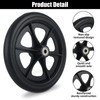 MUXHEL 2 Pcs Walker Wheels Replacement, 8 Inch Solid Wheelchair