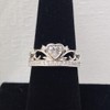 Koguxuix Princess Queen Crown Ring 925 Sterling Silver Shiny Eternity