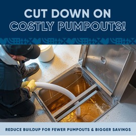 Eco Strong Commercial Grease Trap Treatment | Interceptor Grease Cleaner | Drop In Microbial Block Continually Digests Fats & Eliminate Odors (2 lbs)