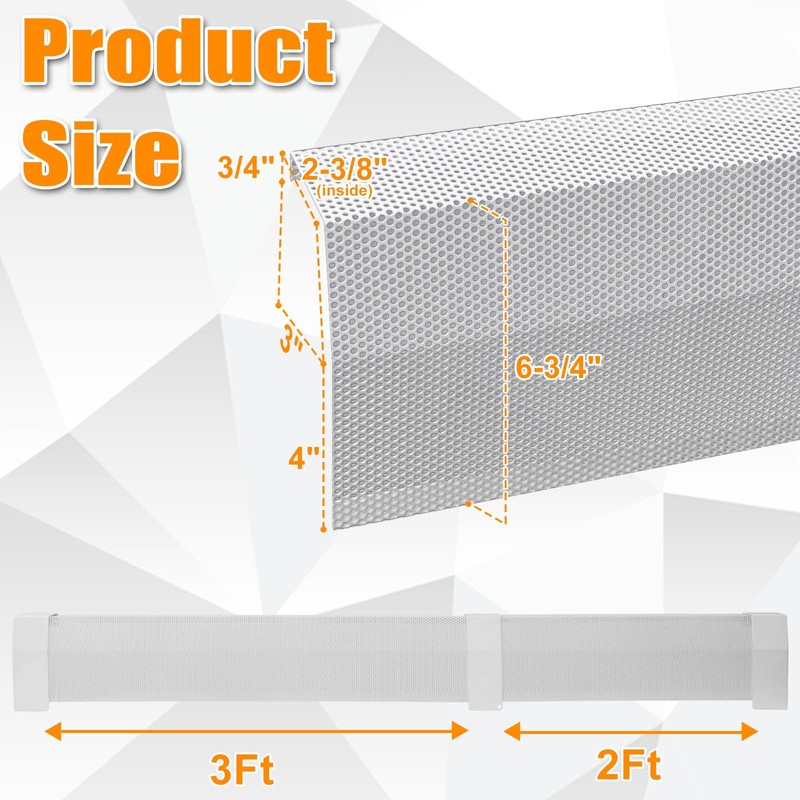 Gekufa 5 FT Baseboard Heater Cover with Left and Right