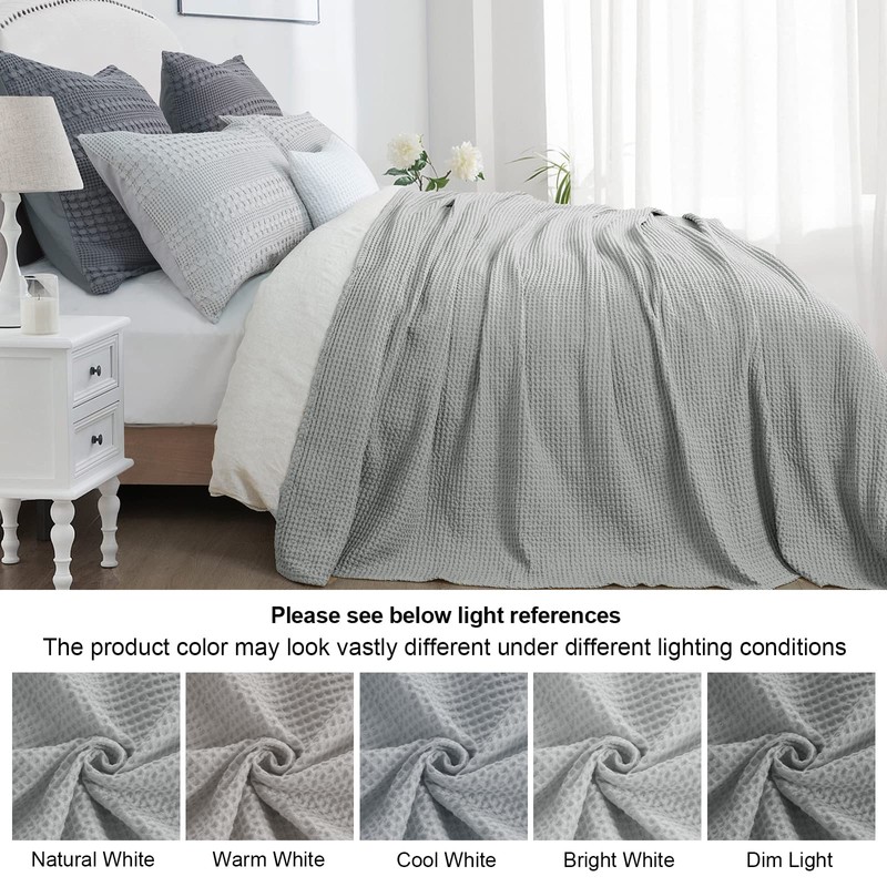 PHF Blanket 100% Cotton 130 x 150 cm, Soft Waffle