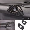 CSKT2022 ABS Carbon Fiber Interior Exit Door Button Trim Cover