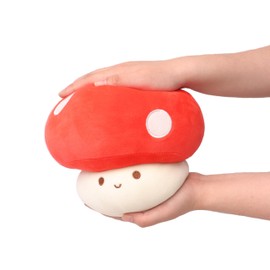 HENGSHI Cute Mushroom Plush Toy Soft Red Mushroom Plushie Pillow Stuffed Hugging Pillows Gift for Girls Kids Women Decor Christmas Valentines Party (red/33cm/13inches)