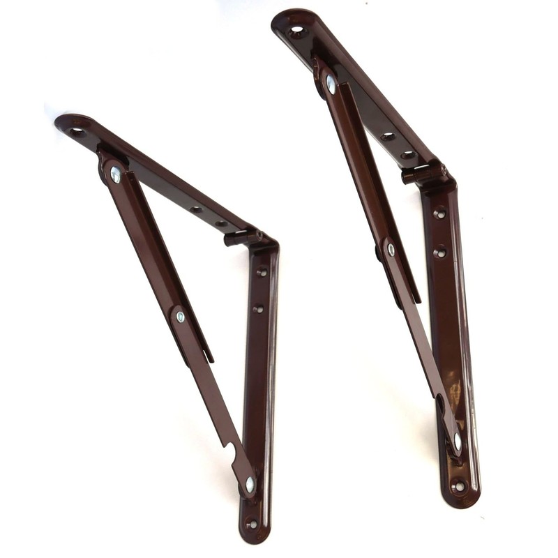 Tanner Folding Metal Shelf Brackets, Set of 2