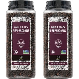 Soeos Whole Black Peppercorns, Non-GMO, Kosher, Freshly Peppercorn Bulk, Packed To Keep Peppers Fresh, Ready To Use Pepper Corns For Grinder Refill, 18oz (Pack of 2), Grade AAA Black Peppercorns