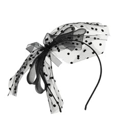 CENZICOM Women 80's Party Lace Headband with Bow 80s Costumes Accessories, Set of 3