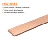 sourcing map Copper Flat Bar, 3/16" Thickness x 1" Width