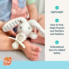 RAZBABY Chupete RaZbaby Unicornio RaZbuddy con RaZberry para aliviar la dentición: calma las encías doloridas con textura inspirada en la naturaleza, 