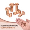 uxcell 30 Pcs 13/64" x 25/64" Round Head Copper Solid