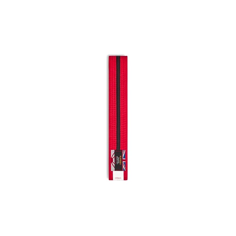 Playwell Martial Arts Cotton Coloured Belt With Black Stripe Grading
