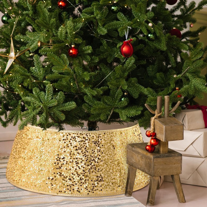 LIHAO Christmas Tree Skirt 60 cm Christmas Tree Stand Cover