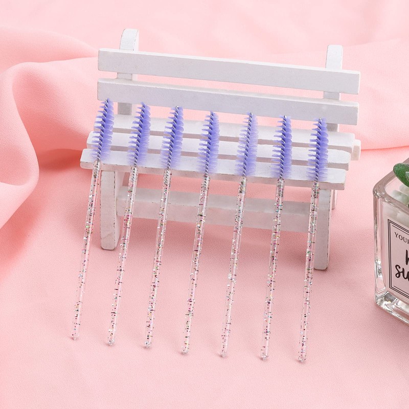 BTYMS 100 Pieces Disposable Eyelash Brush Mascara Wnad Brow Spoolie