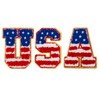 3 PCS 3.3" USA Chenille Letter Patches,Iron on Patches for