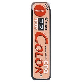 Pilot Color Mechanical Pencil Lead Eno, 0.7mm, Orange, 10 Leads (HRF7C-20-O)