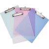 4 PCS A4 Coloured Plastic Clipboard, 4 Color Clip Boards