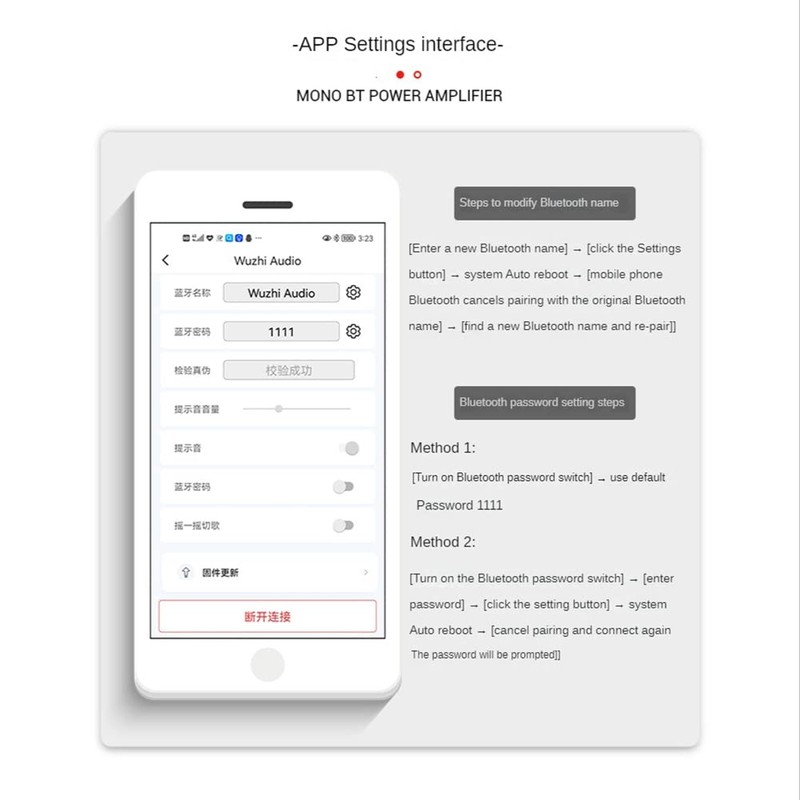 Comphic Mono 100W Bluetooth Audio Amplifier Board with TWS Box