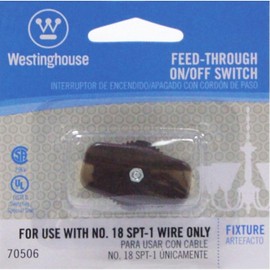 Westinghouse Lighting 7050600 Feed-Through On/Off Switch, Brown