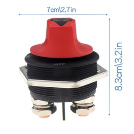 VOZINMOST Battery Disconnect Switch 12-48 V ON-Off Power Battery Switches 300A, Max. 32V DC 300A Cont 450A INA Battery Master Cut Shut Off Isolator Switch for Car Yacht Truck Boat